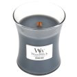 WoodWick Evening Onyx Medium Hourglass Jar Candle For Sale