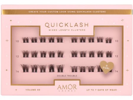 Amor Lashes QuickLash Mixed Length Individual Lash Clusters Multipack Double Trouble Black 30 Clusters Online