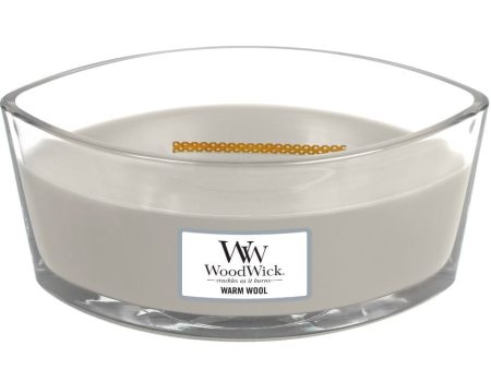 WoodWick Warm Wool Ellipse Jar Candle For Discount