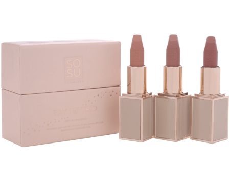 SOSU Cosmetics Try Me Trio Lipstick Gift Set Online now