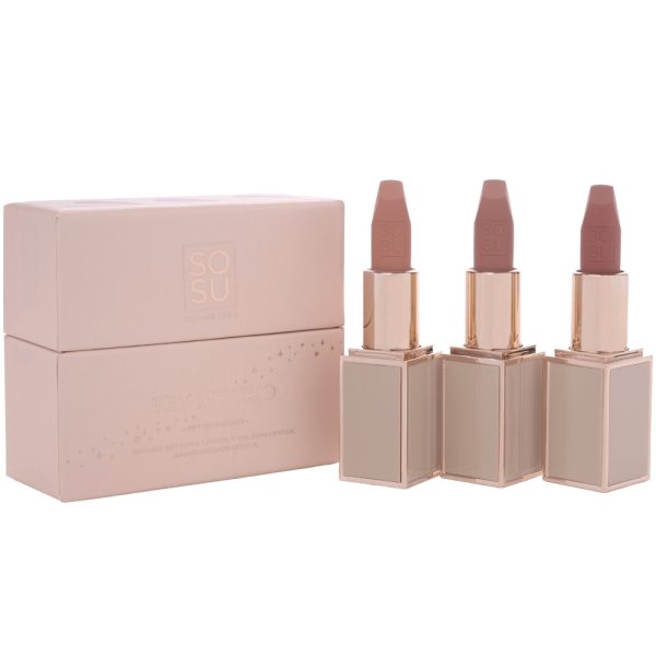 SOSU Cosmetics Try Me Trio Lipstick Gift Set Online now