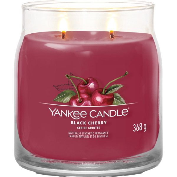 Yankee Candle Black Cherry Medium Signature Jar Candle Fashion