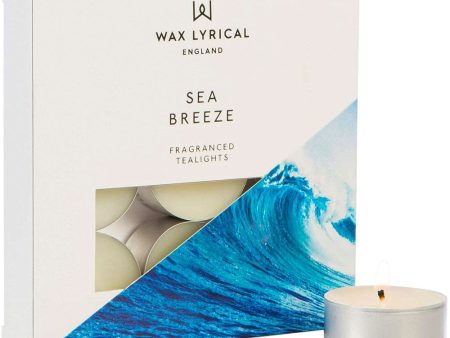 Wax Lyrical Sea Breeze Tea Lights Pack of 9 For Sale