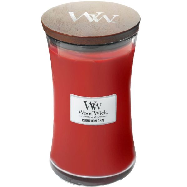 WoodWick Cinnamon Chai Large Hourglass Jar Candle Fashion