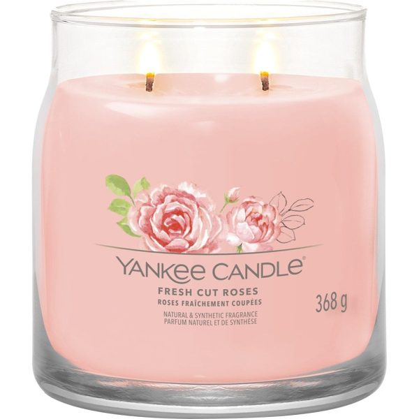 Yankee Candle Fresh Cut Roses Medium Signature Jar Candle Supply