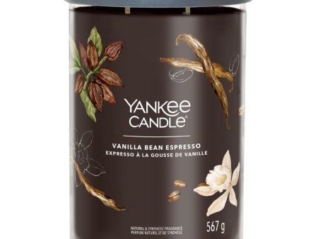 Yankee Candle Vanilla Bean Espresso Large Signature Tumbler Jar Candle Supply