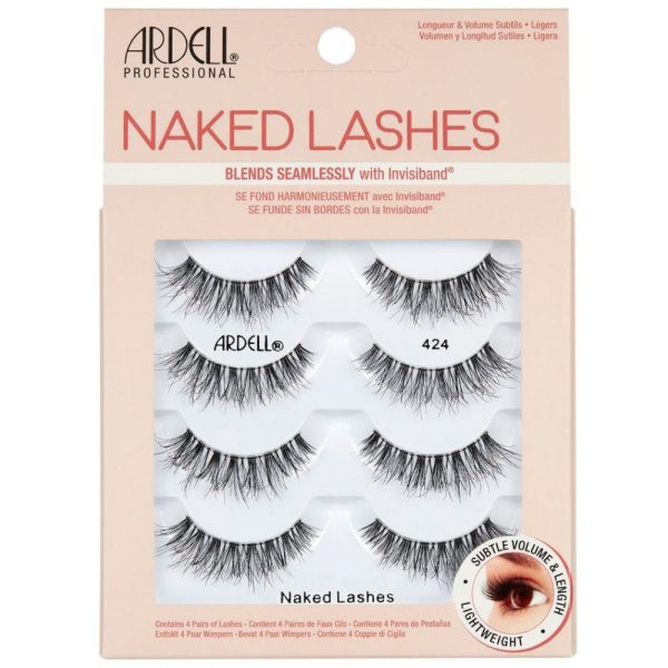 Ardell Professional Multipack Naked Strip Lashes 424 Black 4 Pairs Supply