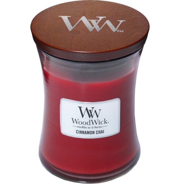 WoodWick Cinnamon Chai Medium Hourglass Jar Candle For Discount