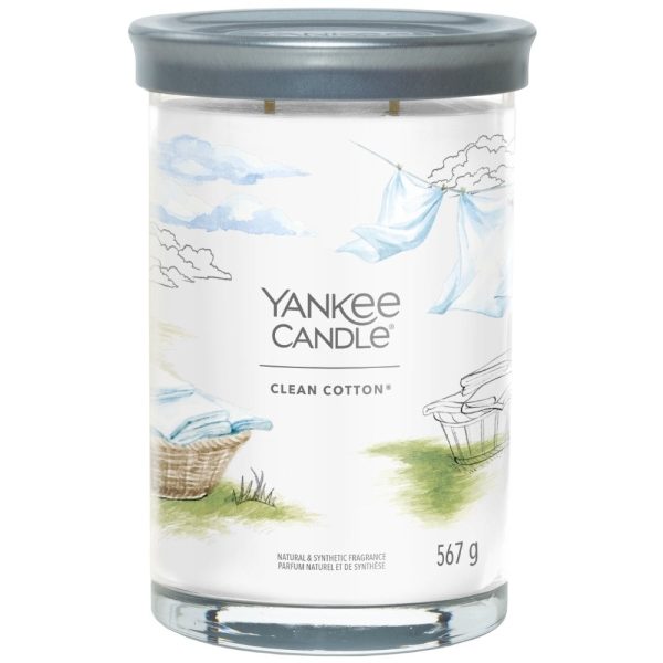 Yankee Candle Clean Cotton Large Signature Tumbler Jar Candle Online Hot Sale