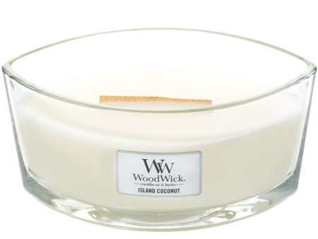 WoodWick Island Coconut Ellipse Jar Candle For Sale