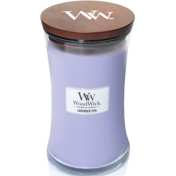 WoodWick Lavender Spa Large Hourglass Jar Candle Discount