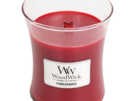 WoodWick Pomegranate Medium Hourglass Jar Candle For Sale