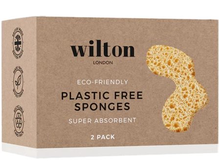 Wilton London Super Absorbent Plastic Free Sponge Pack of 2 Online Sale