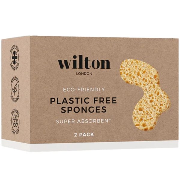 Wilton London Super Absorbent Plastic Free Sponge Pack of 2 Online Sale