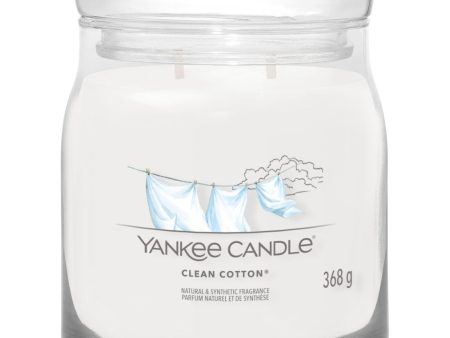 Yankee Candle Clean Cotton Medium Signature Jar Candle Fashion