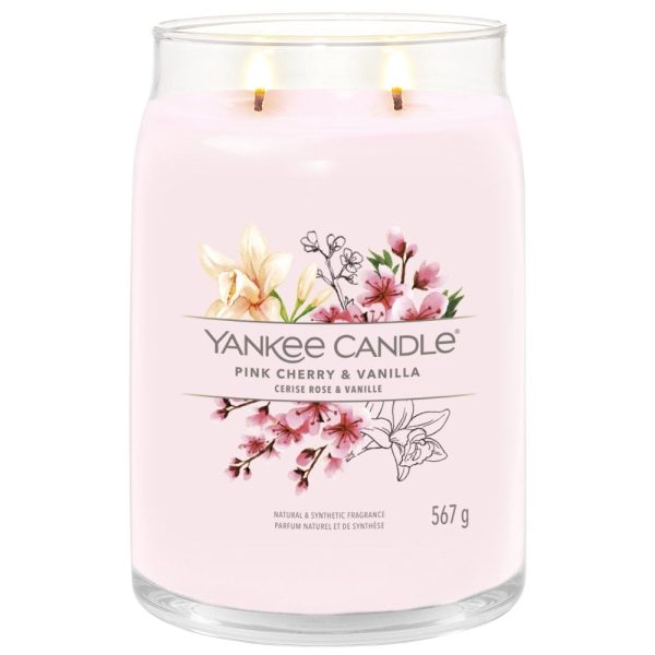 Yankee Candle Pink Cherry & Vanilla Large Signature Jar Candle Cheap