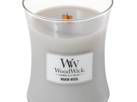 WoodWick Warm Wool Medium Hourglass Jar Candle For Discount