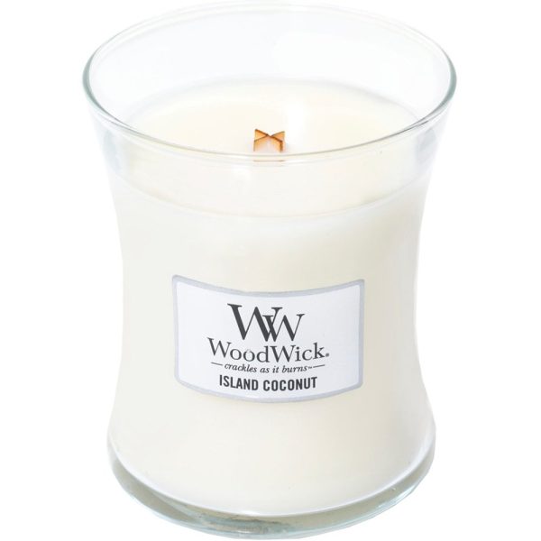 WoodWick Island Coconut Medium Hourglass Jar Candle Online Hot Sale