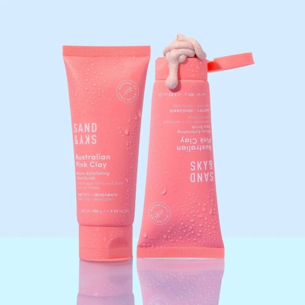 Sand & Sky Australian Pink Clay Micro-Exfoliating Face Scrub 100g Online now