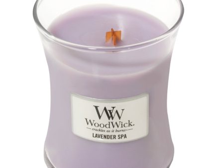 WoodWick Lavender Spa Medium Hourglass Jar Candle Cheap