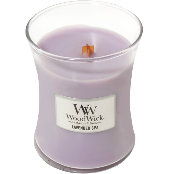 WoodWick Lavender Spa Medium Hourglass Jar Candle Cheap