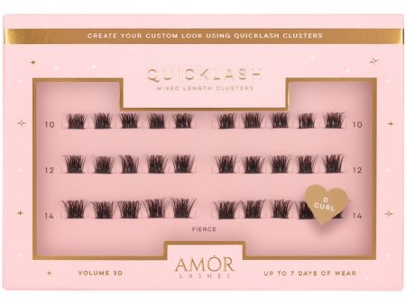 Amor Lashes QuickLash Mixed Length Individual Lash Clusters Multipack Fierce Black 30 Clusters Online