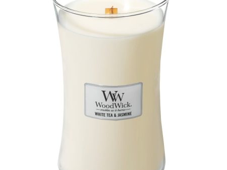 WoodWick White Tea & Jasmine Large Hourglass Jar Candle Online Hot Sale