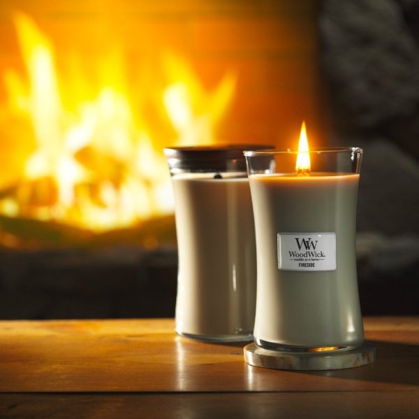 WoodWick Fireside Large Hourglass Jar Candle Online Sale