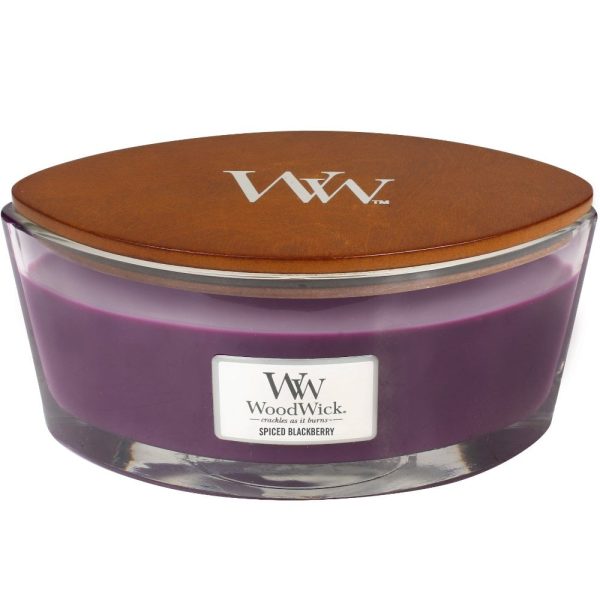 WoodWick Spiced Blackberry Ellipse Jar Candle Discount