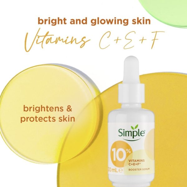 Simple 10% Vitamins C + E + F Booster Serum 30ml Supply