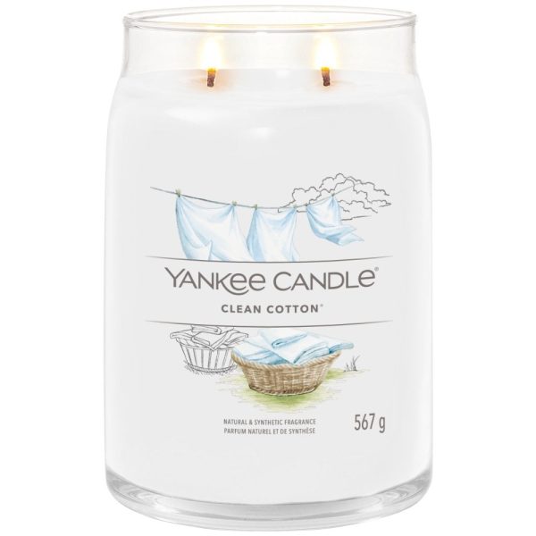 Yankee Candle Clean Cotton Large Signature Jar Candle For Discount