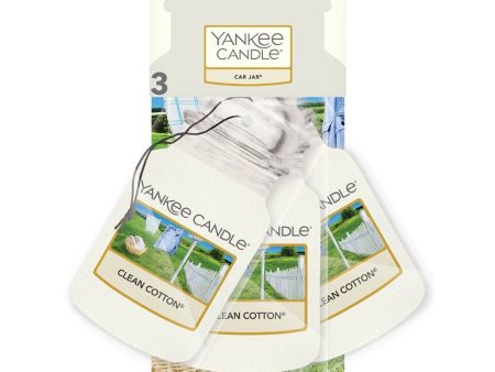 Yankee Candle Clean Cotton Car Jar Air Freshener Pack of 3 Online