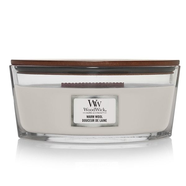 WoodWick Warm Wool Ellipse Jar Candle For Discount