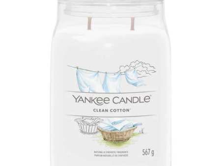 Yankee Candle Clean Cotton Large Signature Jar Candle For Discount