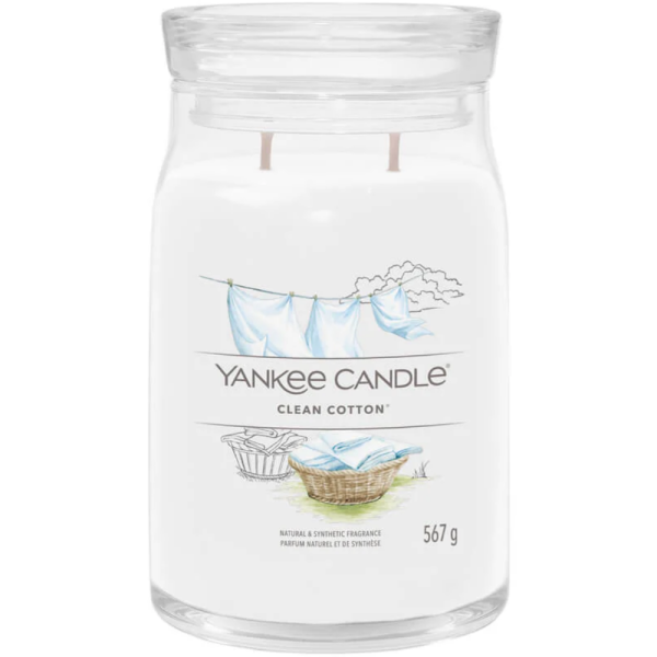 Yankee Candle Clean Cotton Large Signature Jar Candle For Discount