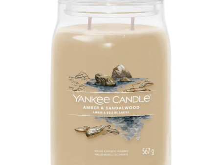 Yankee Candle Amber & Sandalwood Large Signature Jar Candle For Discount