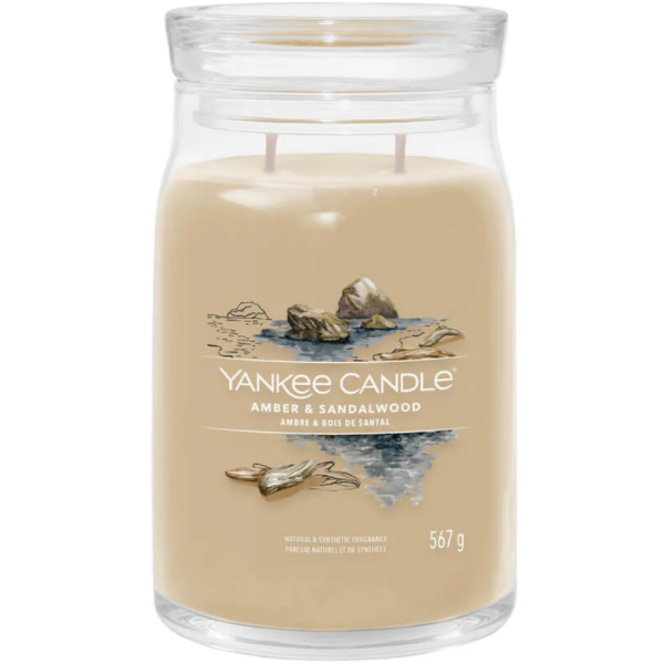 Yankee Candle Amber & Sandalwood Large Signature Jar Candle For Discount