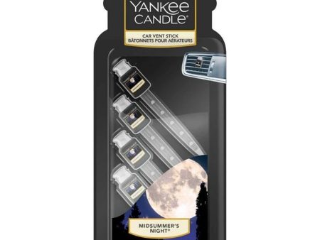 Yankee Candle Midsummers Night Car Vent Stick Air Freshener Pack of 4 Sale