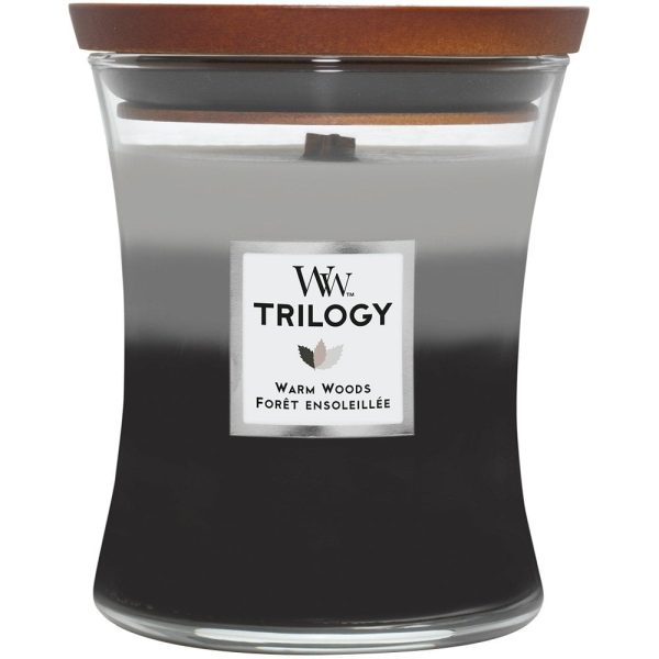 WoodWick Trilogy Warm Woods Medium Hourglass Jar Candle For Cheap