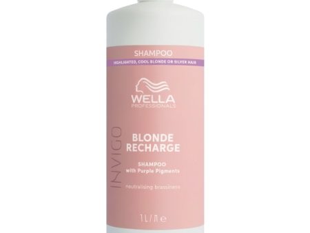 Wella Professionals Invigo Blonde Recharge Colour Refreshing Shampoo 1000ml Hot on Sale