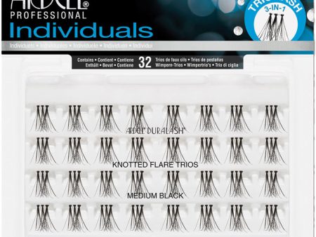 Ardell Professional Duralash Knotted Flares Trio Individual Lashes Medium Black Online now