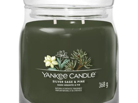 Yankee Candle Silver Sage & Pine Medium Signature Jar Candle Discount