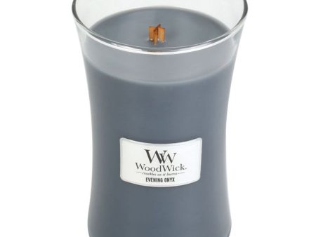 WoodWick Evening Onyx Large Hourglass Jar Candle Hot on Sale