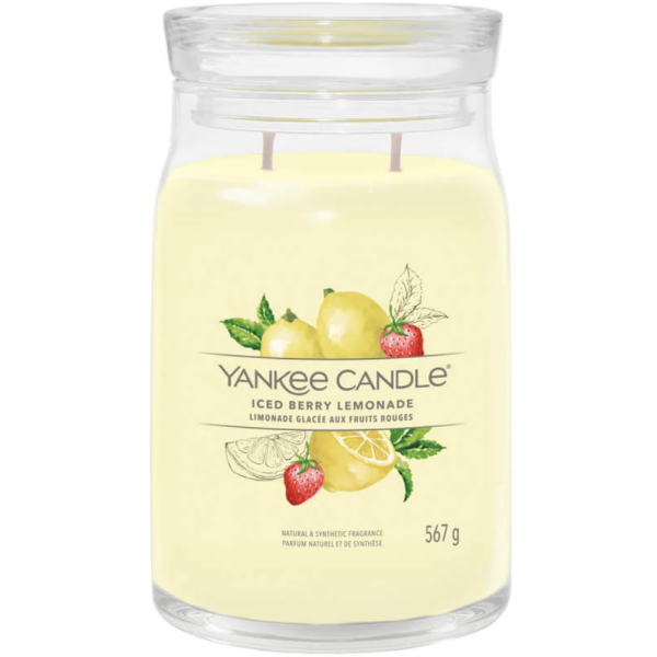 Yankee Candle Iced Berry Lemonade Large Signature Jar Candle Supply