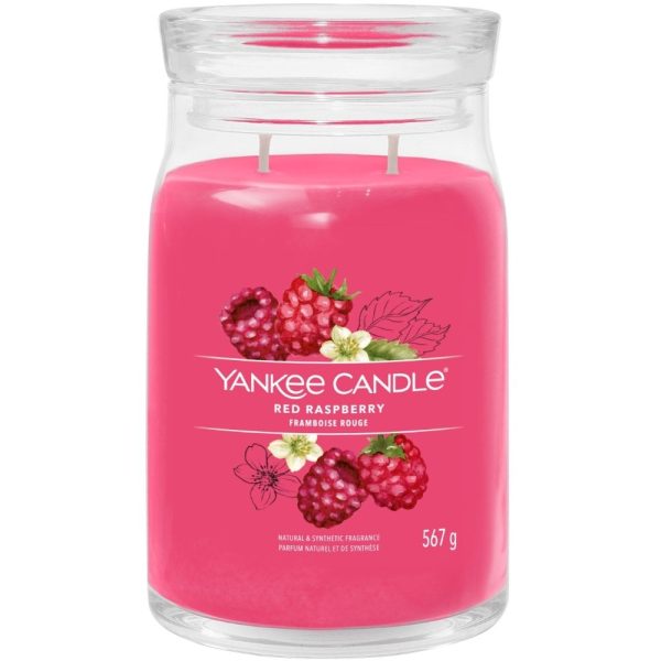 Yankee Candle Red Raspberry Large Signature Jar Candle Fashion