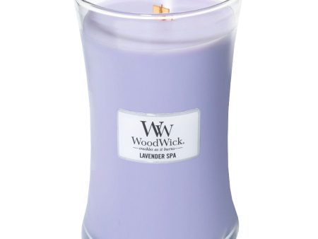 WoodWick Lavender Spa Large Hourglass Jar Candle Discount