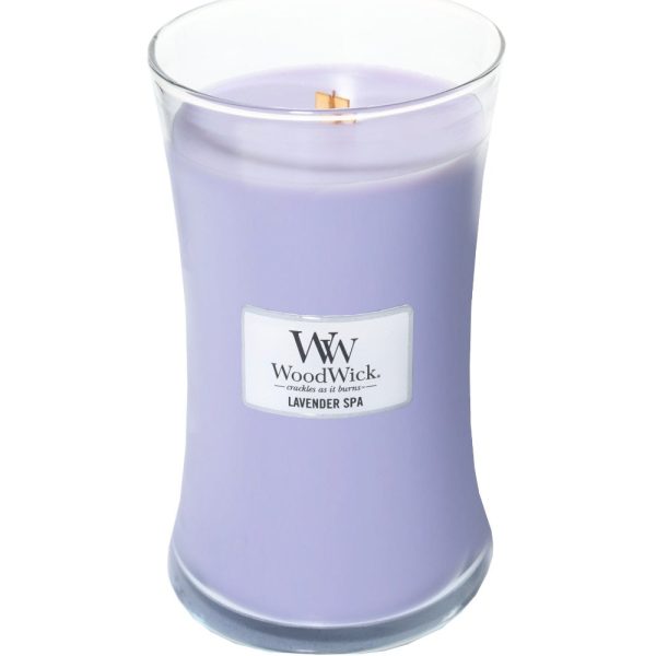 WoodWick Lavender Spa Large Hourglass Jar Candle Discount