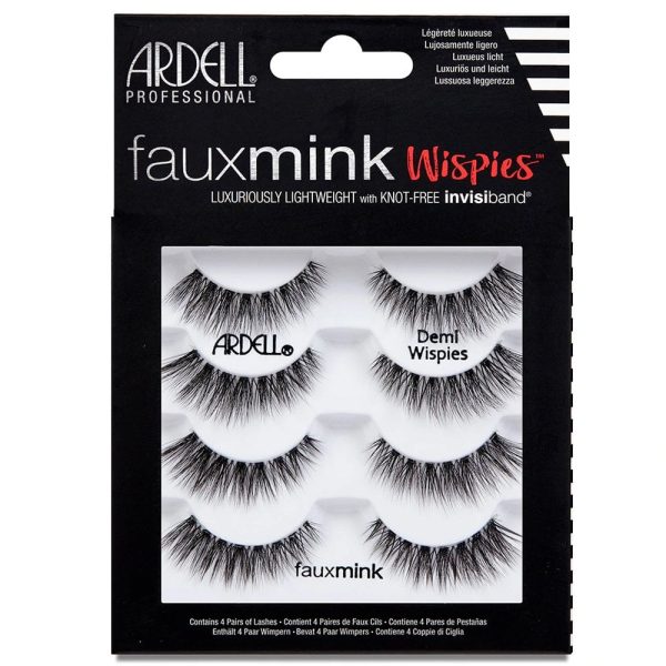 Ardell Professional Multipack Faux Mink Demi Wispies Black 4 Pairs Online