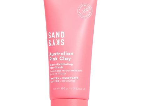 Sand & Sky Australian Pink Clay Micro-Exfoliating Face Scrub 100g Online now