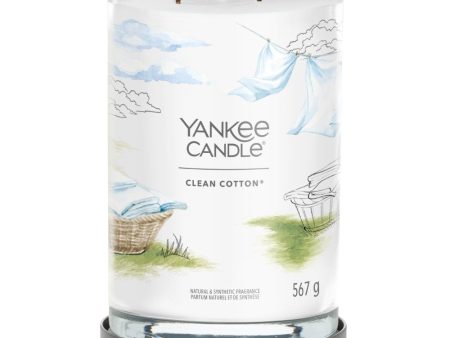 Yankee Candle Clean Cotton Large Signature Tumbler Jar Candle Online Hot Sale